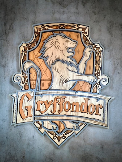 Décoration murale tableau 3D -  Harry Potter - Blason Gryffondor