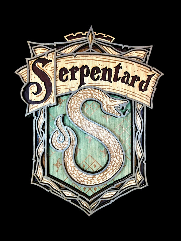 Décoration murale tableau 3D -  Harry Potter - Blason Serpentard