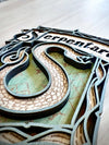 Décoration murale tableau 3D -  Harry Potter - Blason Serpentard