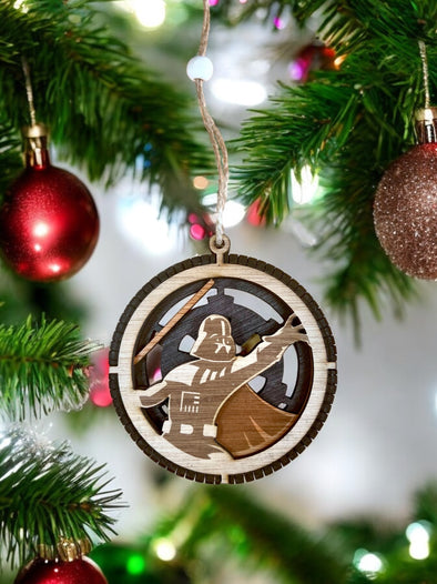 Boule de Noël 3D en bois - Star Wars Dark Vador